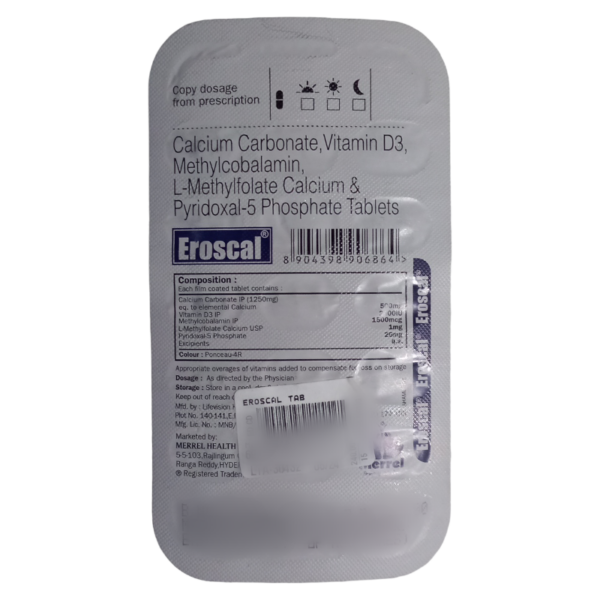 Eroscal Tablet: Support for Healthy Bones and Nervous System CALCIUM CV Pharmacy 3
