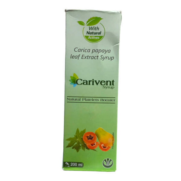 Carivent Syrup – Carica Papaya Leaf Extract to Boost Platelet Count AYURVEDIC CV Pharmacy 3