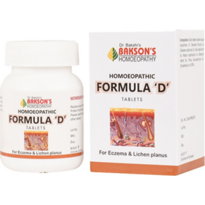 BAKSON`S FORMULA `D` TABLETS HOMEOPATHY CV Pharmacy