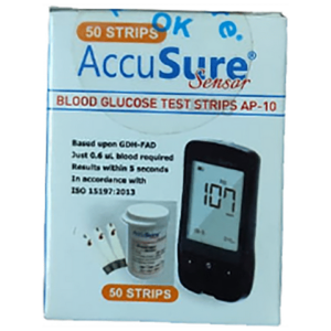 ACCU SURE SENSOR STRIP 50`S DIAGNOSTIC AND OTHER DEVICES CV Pharmacy