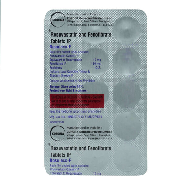ROSULESS-F TAB ANTIHYPERLIPIDEMICS CV Pharmacy 2