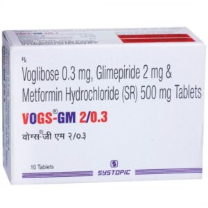 VOGS-GM 2/0.3 TAB Medicines CV Pharmacy