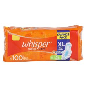 WHISPER CHOICE ULTRA 20`S XL SANITARY PRODUCTS CV Pharmacy