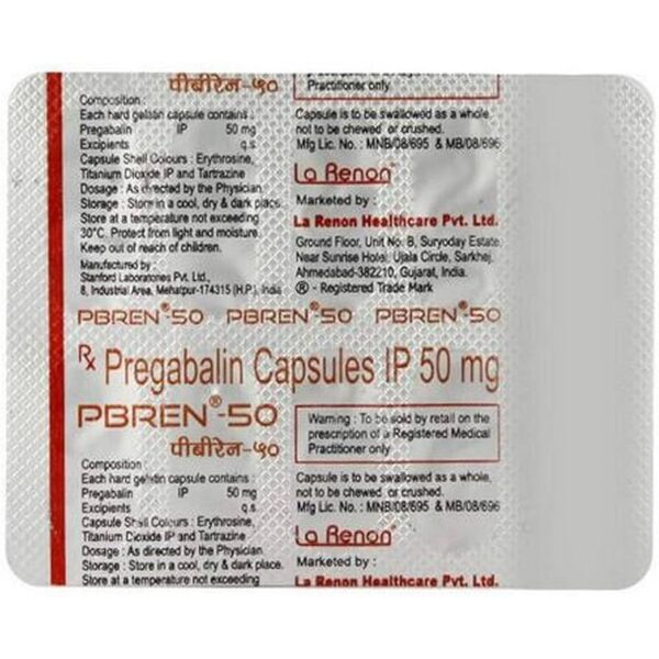 PBREN 50MG CAP Medicines CV Pharmacy