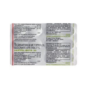 SARTEL- BETA 25 TAB ANGIOTENSIN-II ANTAGONIST CV Pharmacy