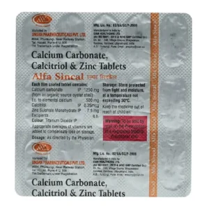 ALFA-SINCAL TAB CALCIUM CV Pharmacy