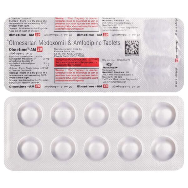 OLMETIME-AM 20 TAB ANGIOTENSIN-II ANTAGONIST CV Pharmacy 2