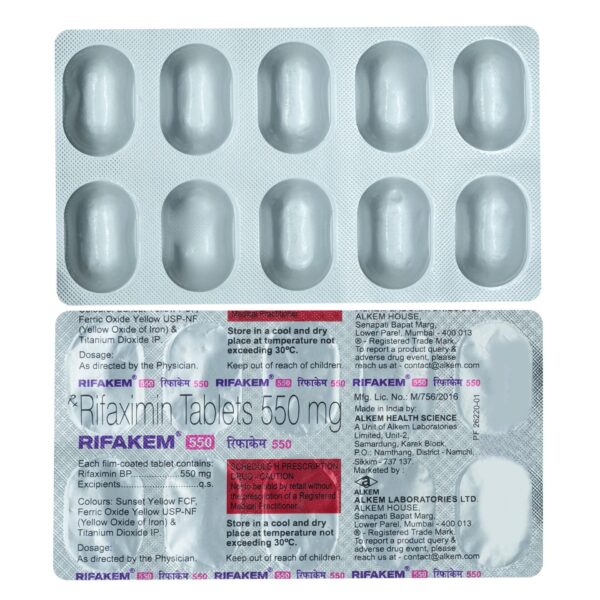 RIFAKEM 550 TAB Medicines CV Pharmacy 2