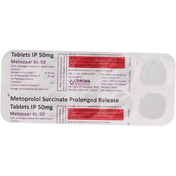 METOZAAR XL 50 TAB BETA BLOCKER CV Pharmacy 2