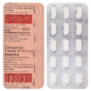 ZORYL 0.5 TAB ENDOCRINE CV Pharmacy