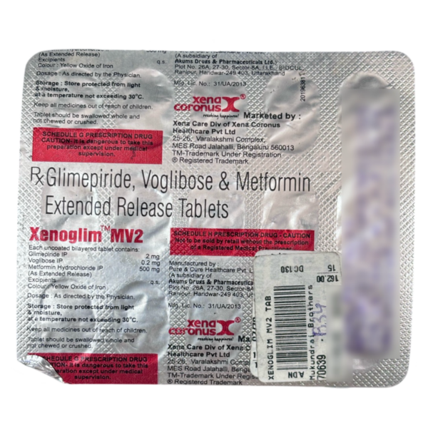 XENOGLIM MV2 TAB ENDOCRINE CV Pharmacy 2