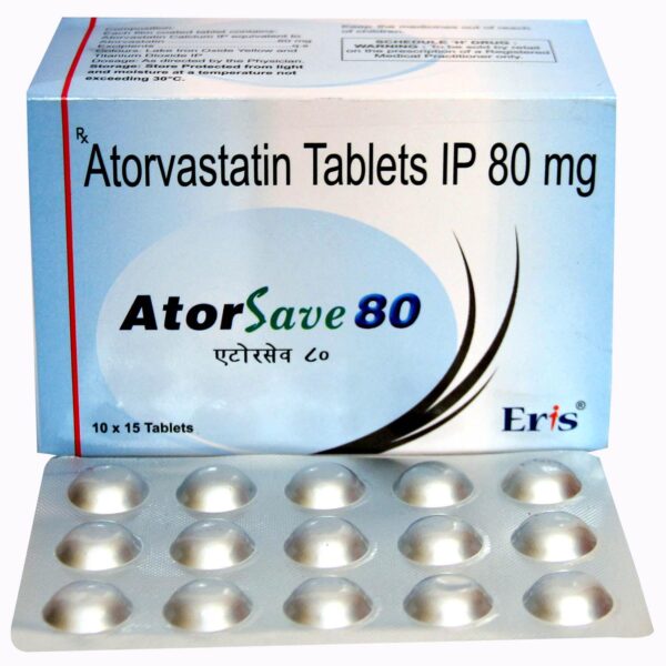 ATORSAVE 80MG TAB ANTIHYPERLIPIDEMICS CV Pharmacy