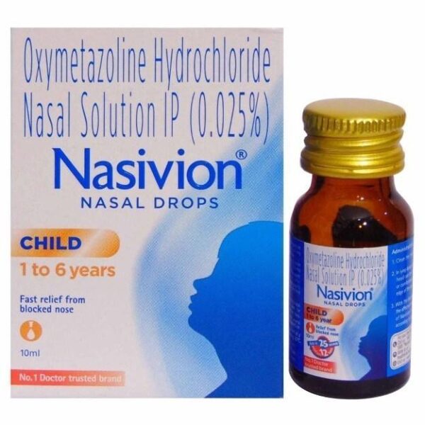 NASIVION 0.025% (CHILD 1 TO 6 YEARS) 10ML ENT CV Pharmacy 2