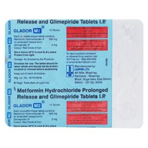 GLADOR M2 TAB ENDOCRINE CV Pharmacy