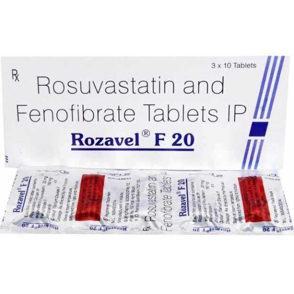 ROZAVEL F-20 ANTIHYPERLIPIDEMICS CV Pharmacy