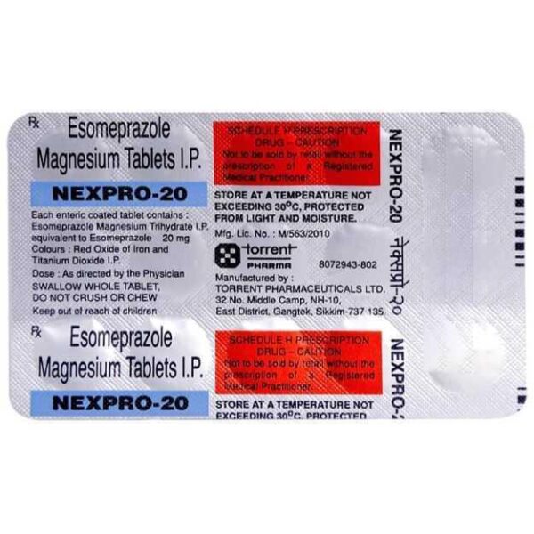 NEXPRO 20MG TAB ANTACIDS CV Pharmacy