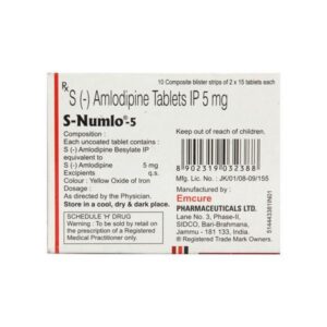 NUMLO 5MG TAB CALCIUM CHANNEL BLOCKERS CV Pharmacy