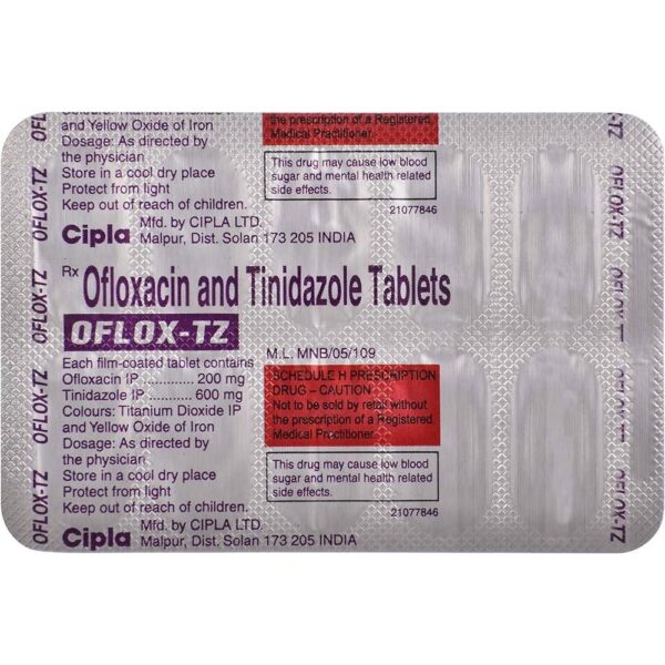 OFLOX-TZ TAB ANTI-INFECTIVES CV Pharmacy