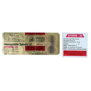 ATORIN 20MG TAB ANTIHYPERLIPIDEMICS CV Pharmacy