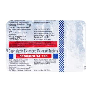 SPORIDEX AF 750MG TAB ANTI-INFECTIVES CV Pharmacy