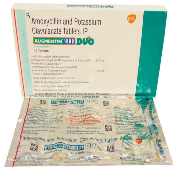 AUGMENTIN 1000 DUO TAB ANTI-INFECTIVES CV Pharmacy 2