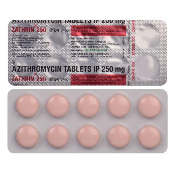 ZATHRIN 250MG TAB ANTI-INFECTIVES CV Pharmacy