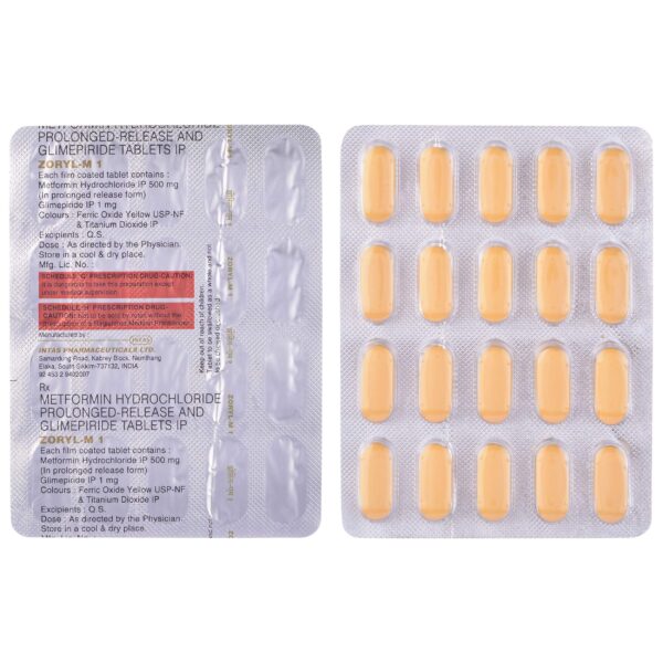 ZORYL-M1 TAB Medicines CV Pharmacy