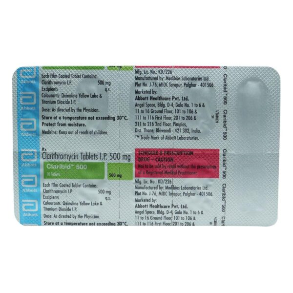 CLARIBID 500MG TAB ANTI-INFECTIVES CV Pharmacy