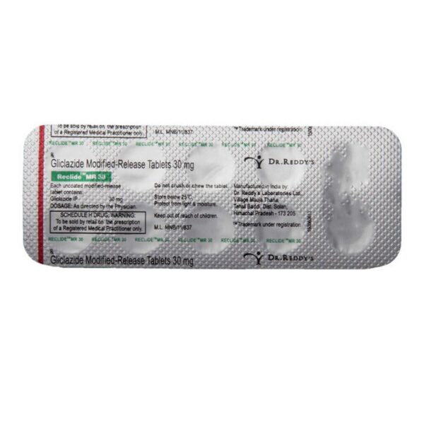 RECLIDE-MR 30MG ENDOCRINE CV Pharmacy