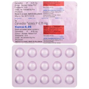 CARCA 6.25 TAB BETA BLOCKER CV Pharmacy