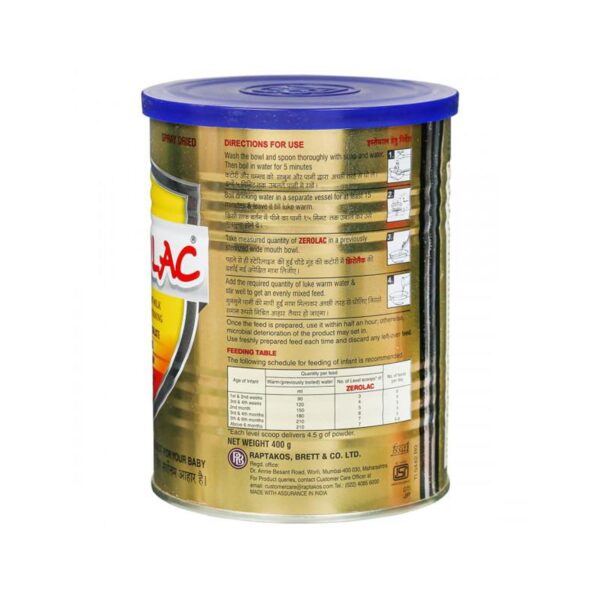 ZEROLAC 400G (TIN) FMCG CV Pharmacy