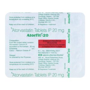 ATORFIT 20MG TAB ANTIHYPERLIPIDEMICS CV Pharmacy