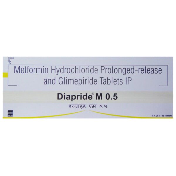 DIAPRIDE-M 0.5 TAB ENDOCRINE CV Pharmacy 2