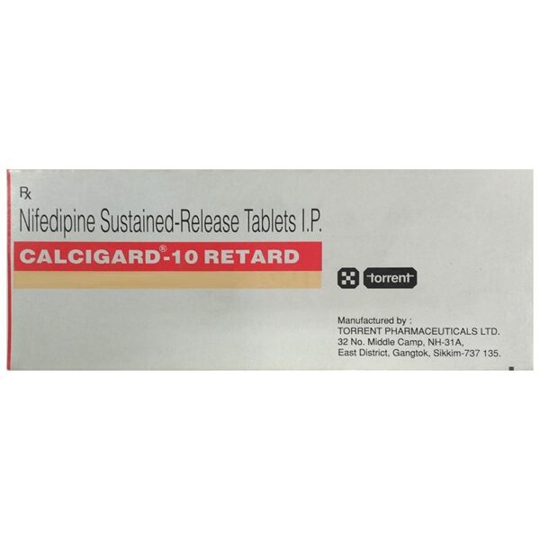 CALCIGARD RETARD 10MG TAB CALCIUM CHANNEL BLOCKERS CV Pharmacy 2
