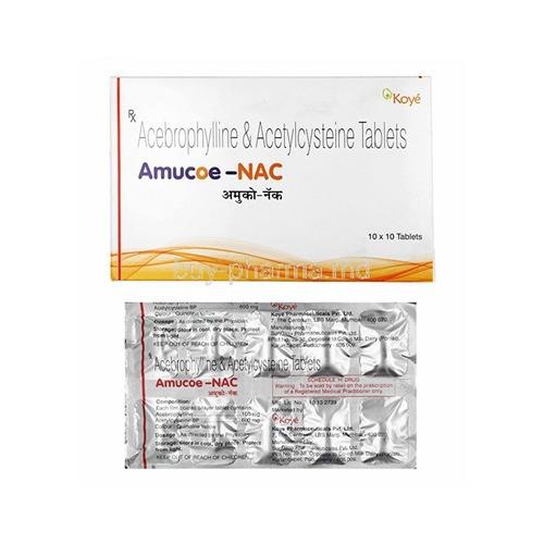 Amucoe Nac Tablet Acetylcysteine Medicine For Respiratory Conditions