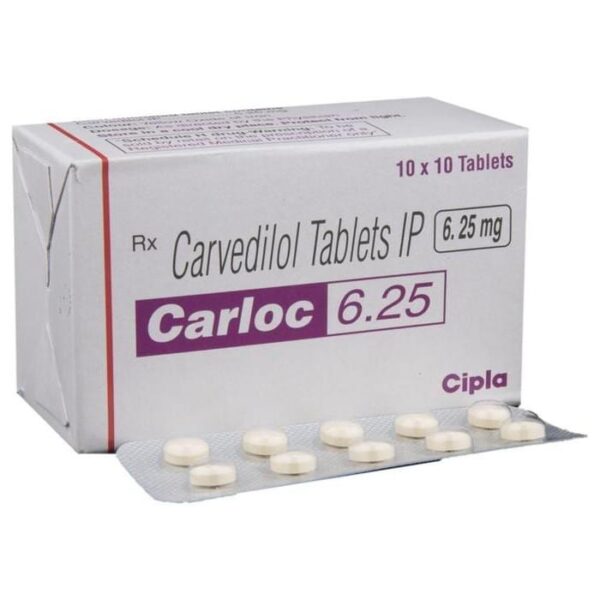 CARLOC 6.25MG TAB BETA BLOCKER CV Pharmacy