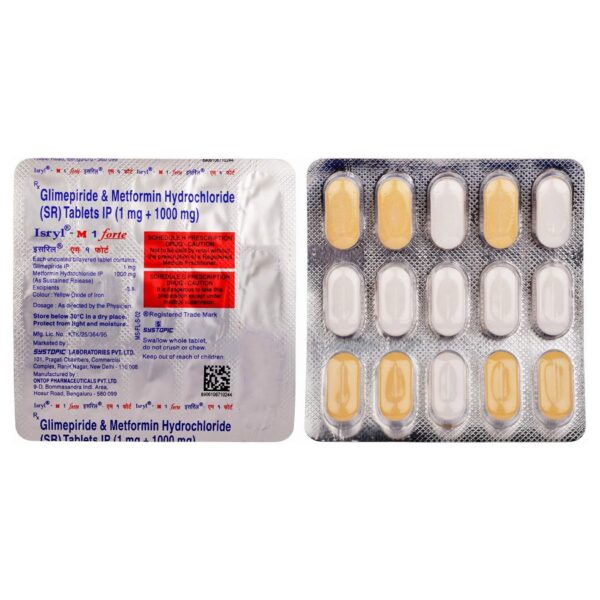 ISRYL M1 FORTE TAB ENDOCRINE CV Pharmacy