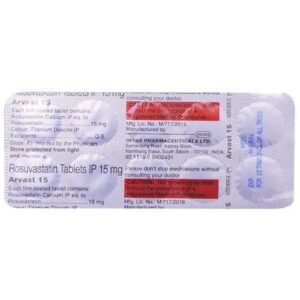 ARVAST 15 TAB ANTIHYPERLIPIDEMICS CV Pharmacy