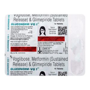 GLUCONORM-VG1 TAB ENDOCRINE CV Pharmacy