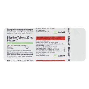 BILAZEST 20 MG TAB ANTIHISTAMINICS CV Pharmacy