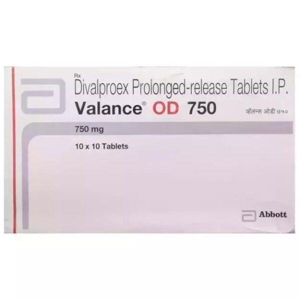 VALANCE OD 750 MG TAB ANTIEPILEPTICS CV Pharmacy