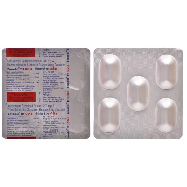 ZERODOL TH OD 8MG TAB MUSCULO SKELETAL CV Pharmacy 2