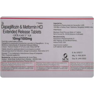 OXRA MET-XR 10/1000MG TAB ENDOCRINE CV Pharmacy