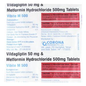 VIBITE M 500 TAB ENDOCRINE CV Pharmacy