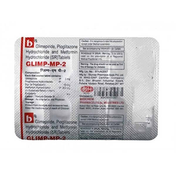 GLIMP MP2 TAB ENDOCRINE CV Pharmacy 2