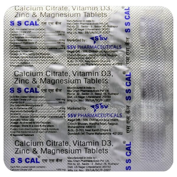 SS CAL TAB CALCIUM CV Pharmacy