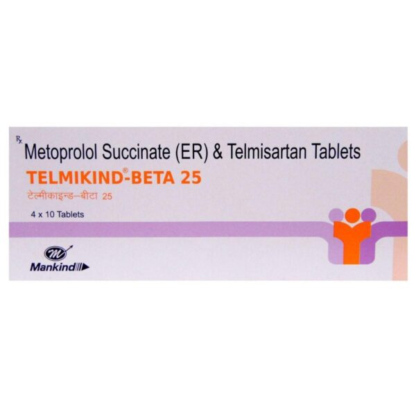 TELMIKIND BETA 25MG TAB ANGIOTENSIN-II ANTAGONIST CV Pharmacy