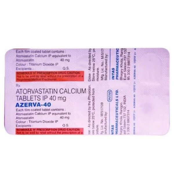 AZERVA-40 ANTIHYPERLIPIDEMICS CV Pharmacy