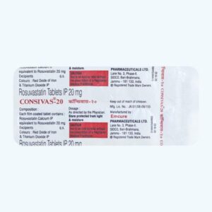 CONSIVAS 20MG TAB ANTIHYPERLIPIDEMICS CV Pharmacy