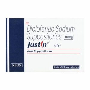 JUSTIN 100 SUPPOSITORY 5`S Medicines CV Pharmacy